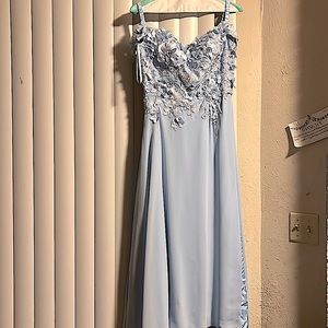 Beautiful light blue wedding dress or party dress